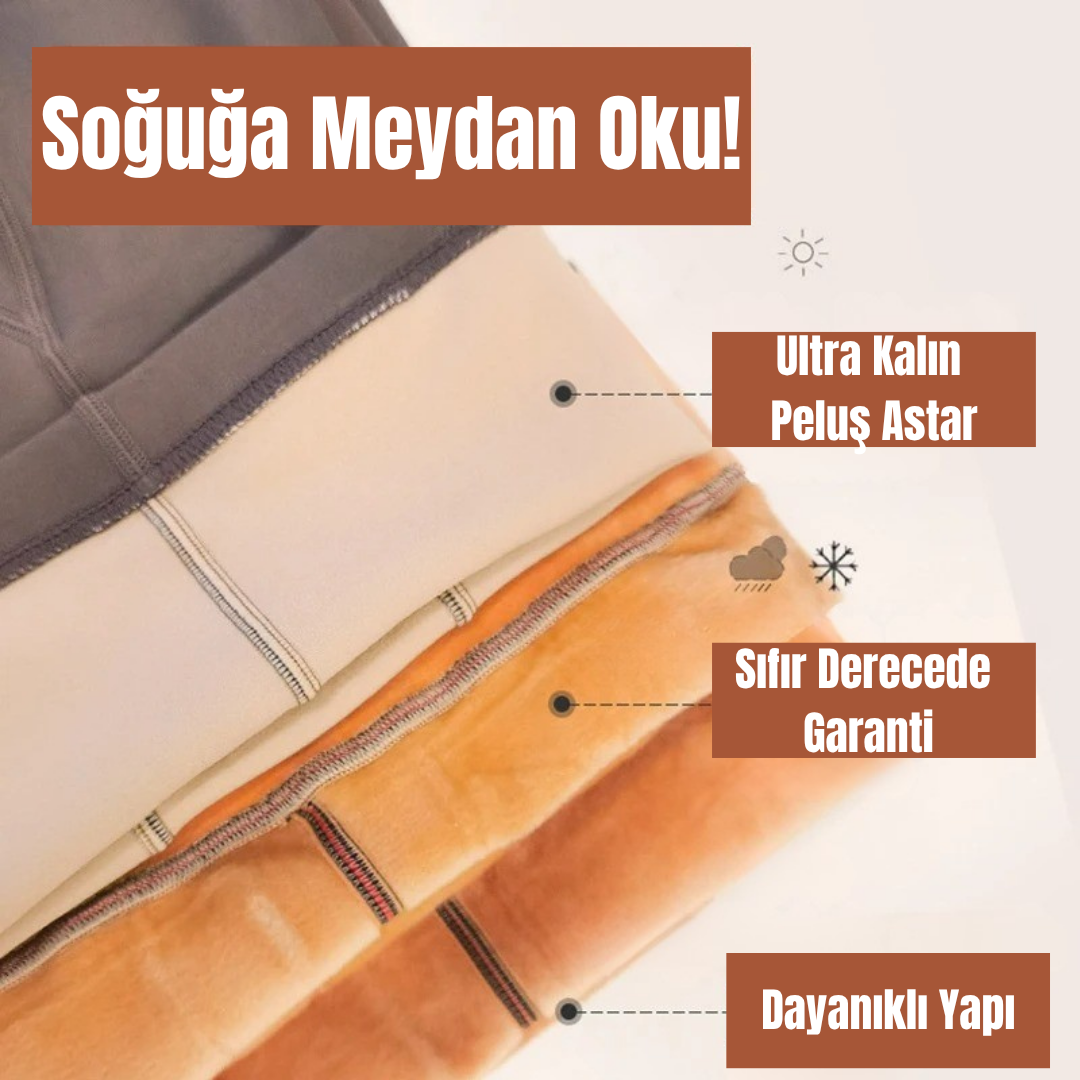İçi Polarlı Termal Külotlu Çorap